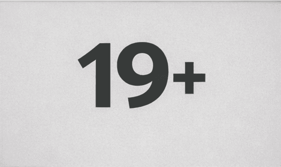 19+ age restriction