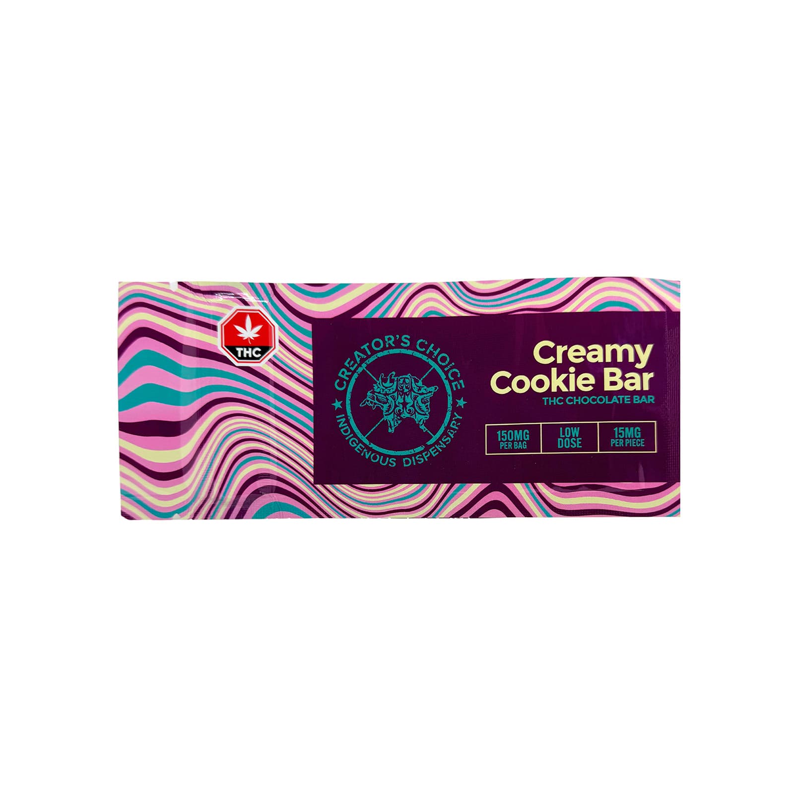 Creators Choice Creamy Cookie Chocolate Bar edible 150mg THC cannabis-infused chocolate treat