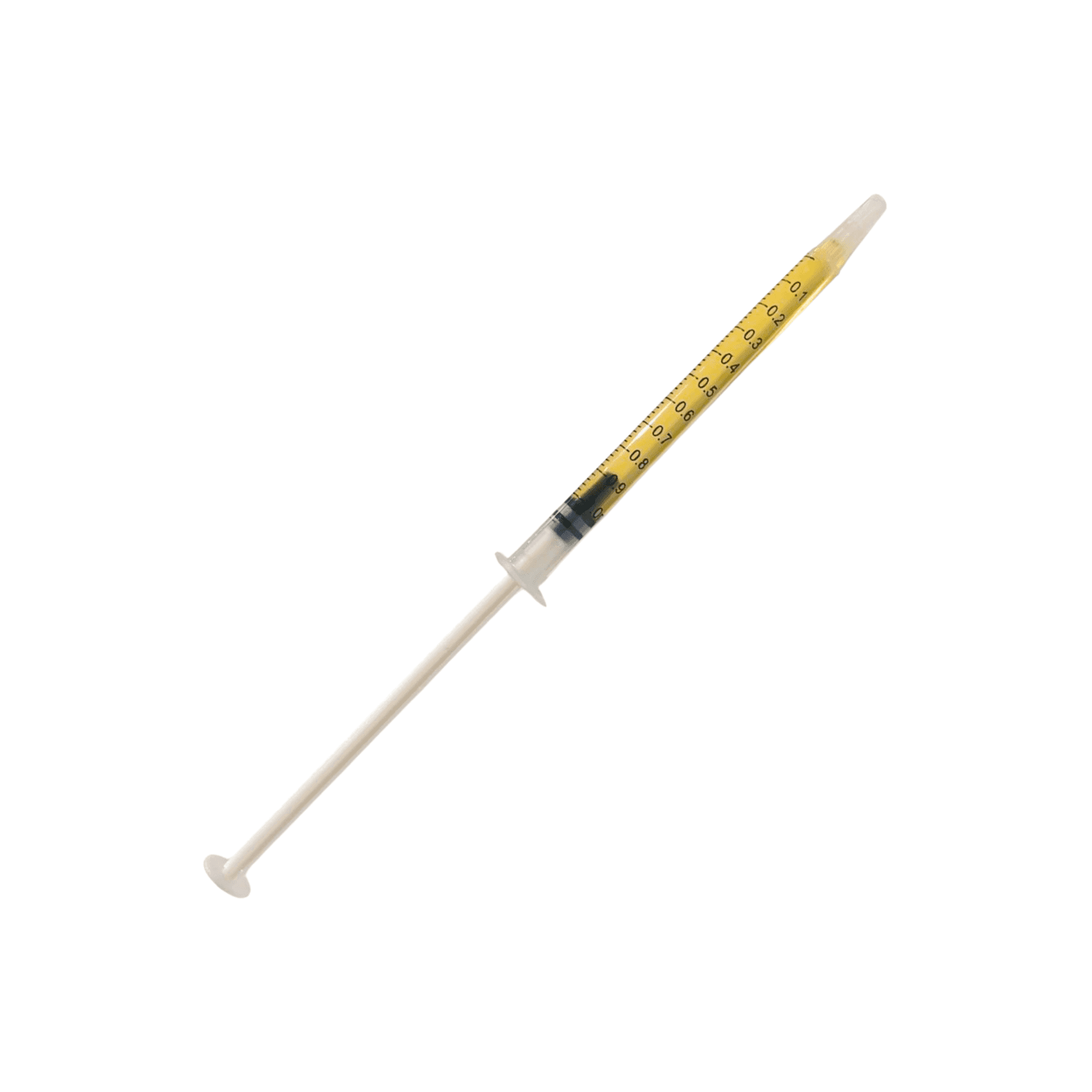 Rick Simpson distillate syringe containing 60 units of concentrated cannabis extract for precise dosing