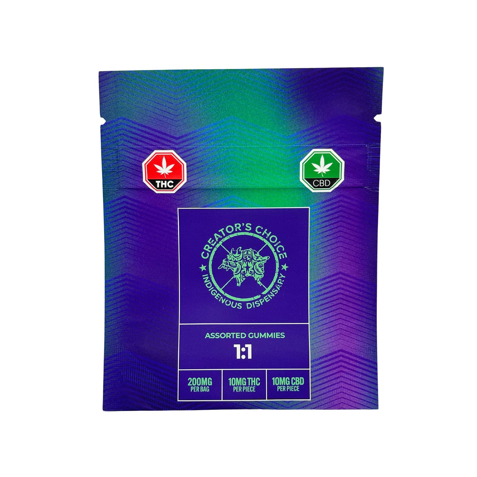 Green Monkey 1000mg THC assorted gummies in mixed colors, cannabis edibles for recreational use