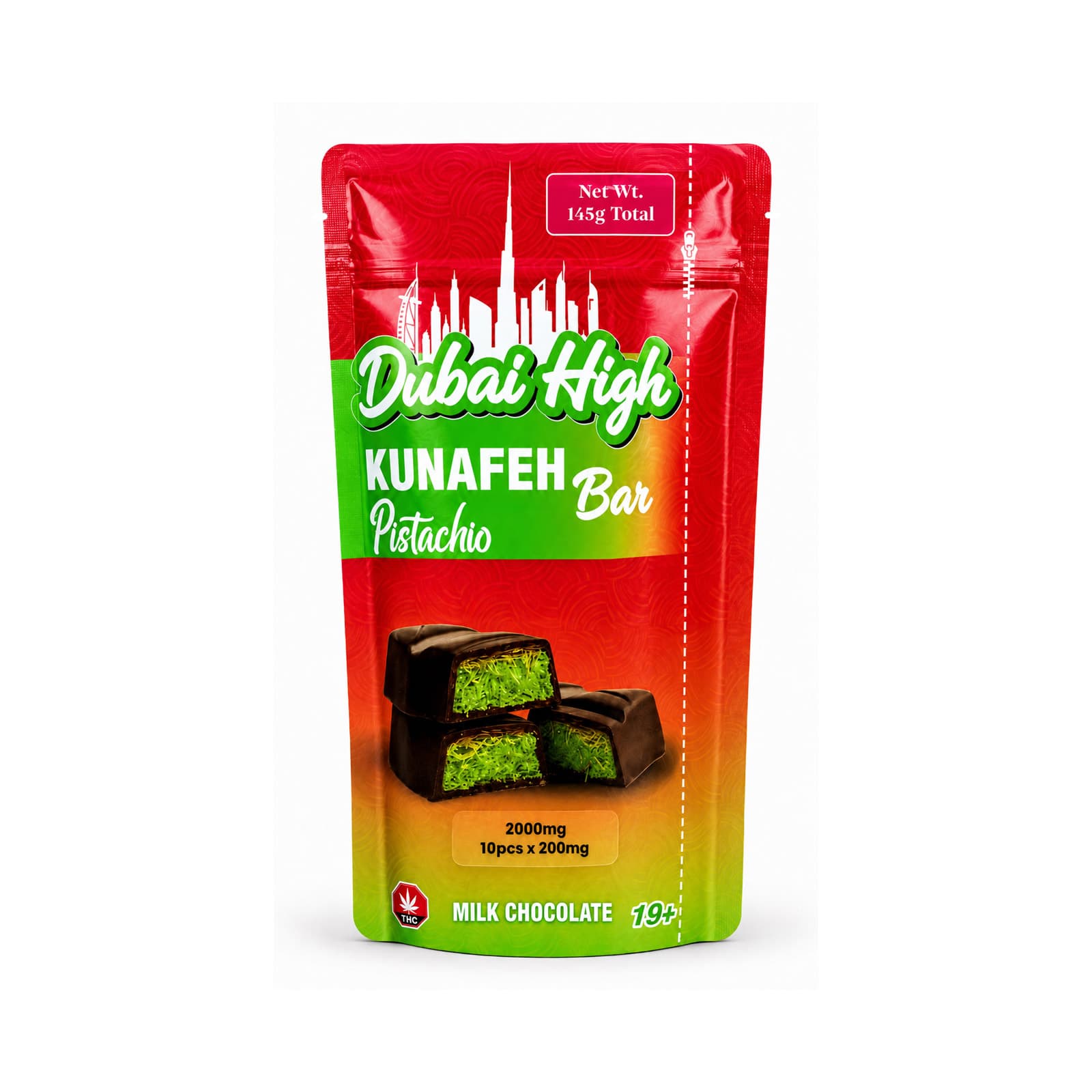 Dubai High β Kunafeh THC Chocolate Bar
