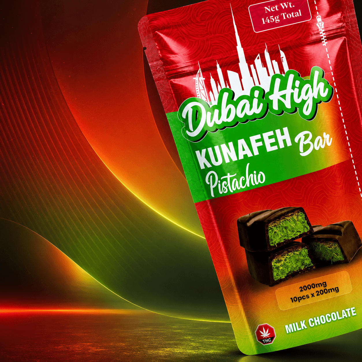 Kunafeh THC Chocolate Bars