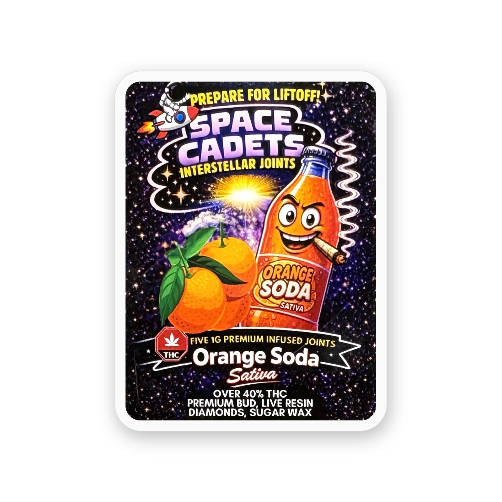 Orange Soda — Space Cadets Interstellar Joints, 5 x 1g infused joints